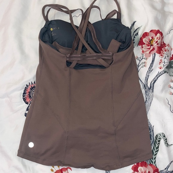 Zella womens athleisure cross back cami with built in bra - Picture 5 of 5